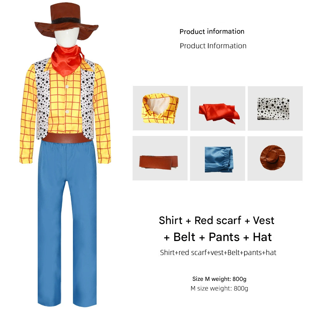 ชุดคอสเพลย์ Toy Story Woody สำหรับทุกเพศ