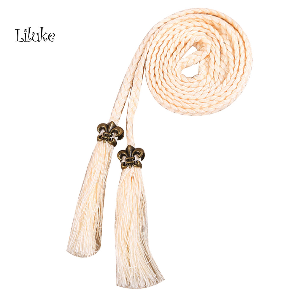 พู่เข็มขัดผู้หญิง hand-made สไตล์ชาติพันธุ์ ปรับขนาดเองได้ ดีไซน์เพรียวบางสำหรับเอว - รูปที่ 3