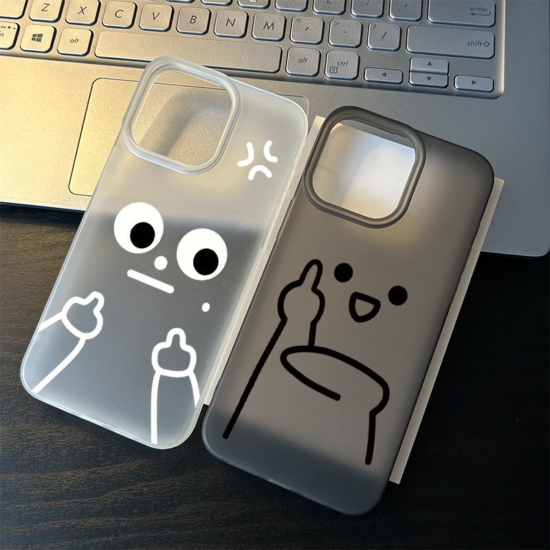 For iPhone เคสโทรศัพท์ ที่มีเนื้อสัมผัสพิเศษ แพ็กเกจ Emoji16 14 13 XR 11 16 Pro Max 15 12 PRO 14 15 16 Plus MAX X