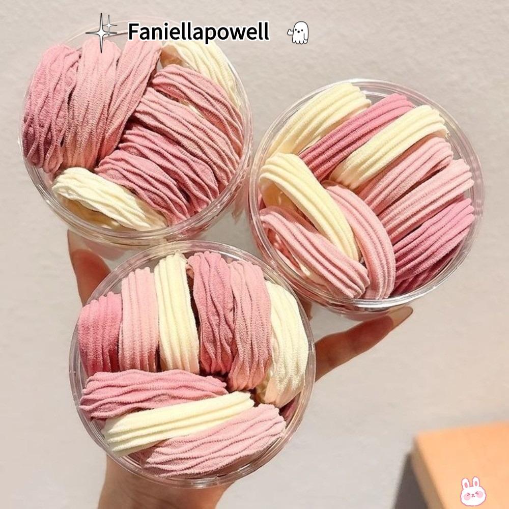 FANIELLAPOWELL 10 ชิ้น High-Elasticity Hair Ties,นุ่มยืดหนาหลายสีผู้ถือผมหางม้า,ไม่มีรอยต่อทนทานถักผ้าเช็ดตัวผ้ายืดหยุ่นผมผู้หญิง