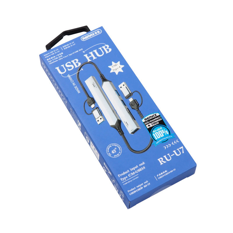 Remax USB HUB รุ่น RU-U7 5-in-1 Type-C+USB