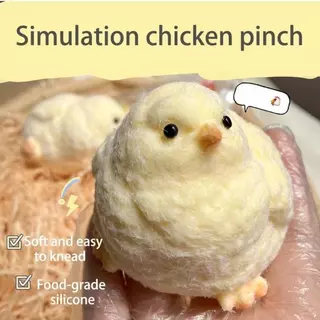 ThaiJOY Kawaii Miniature Slow Rebound Relief Squeeze Toy Squishy chick ของเล่นบีบ คลายเครียด สกุชชี่ การคืนตัวช้า สกูชี่