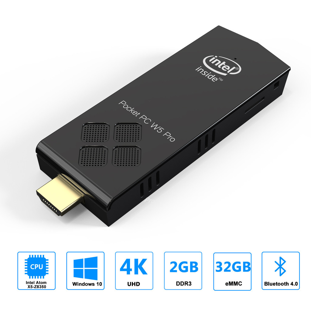 W5 PRO Mini PC 4 64 Z8350 รองรับโฮสต์คอมพิวเตอร์ขนาดเล็ก