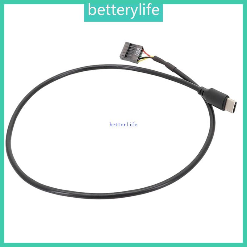 BTF USB 9 Pin Male to เมนบอร์ด USB C Male Adapter Extension Cable Type C Cable