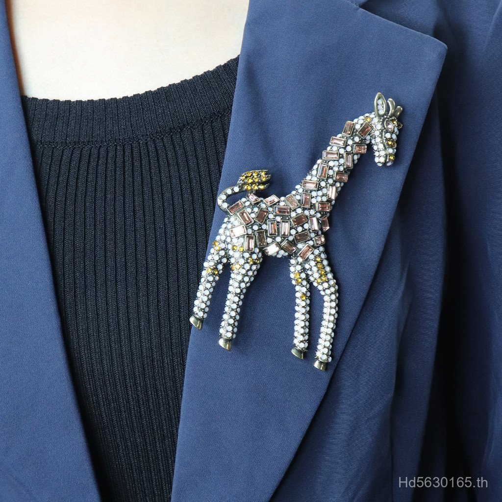 I เข็มกลัด// ชุด HEID Heavy Industry Sea อุปกรณ์ยุคกลางสร้อยคอเครื่องหมาย S Giraffe DAU เพชร Study/ค