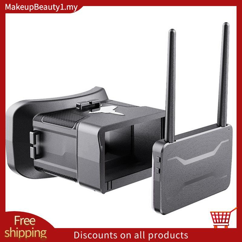 FPV Goggles 5.8G 48CH 4.3 นิ้ว 480X272 Auto-Searching FPV Goggles 500CD/M2 สําหรับ RC Racing Drone Q