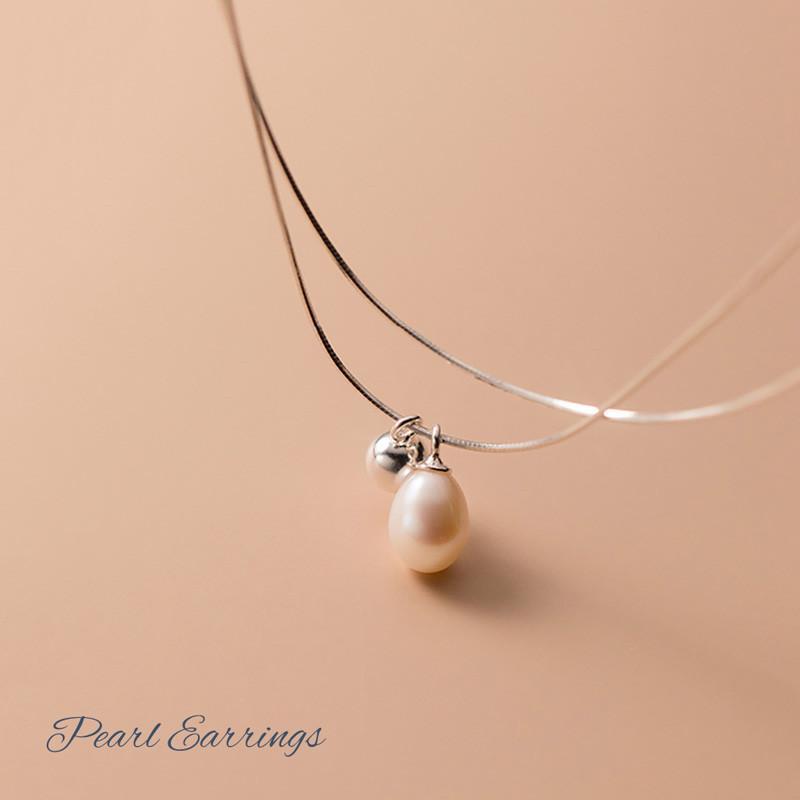 Pearl Necklace สร้อยคอเงินแท้ S925 [MERCELO]