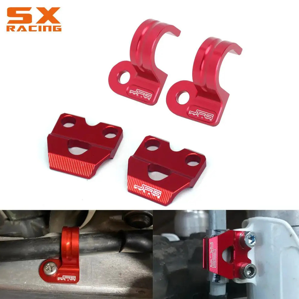 รถจักรยานยนต์ด้านหน้าด้านหลังสายเบรคผู้ถือท่อ Clamp สําหรับ Honda Xr250r Xr400r Xr600r Xr650r Xr250l