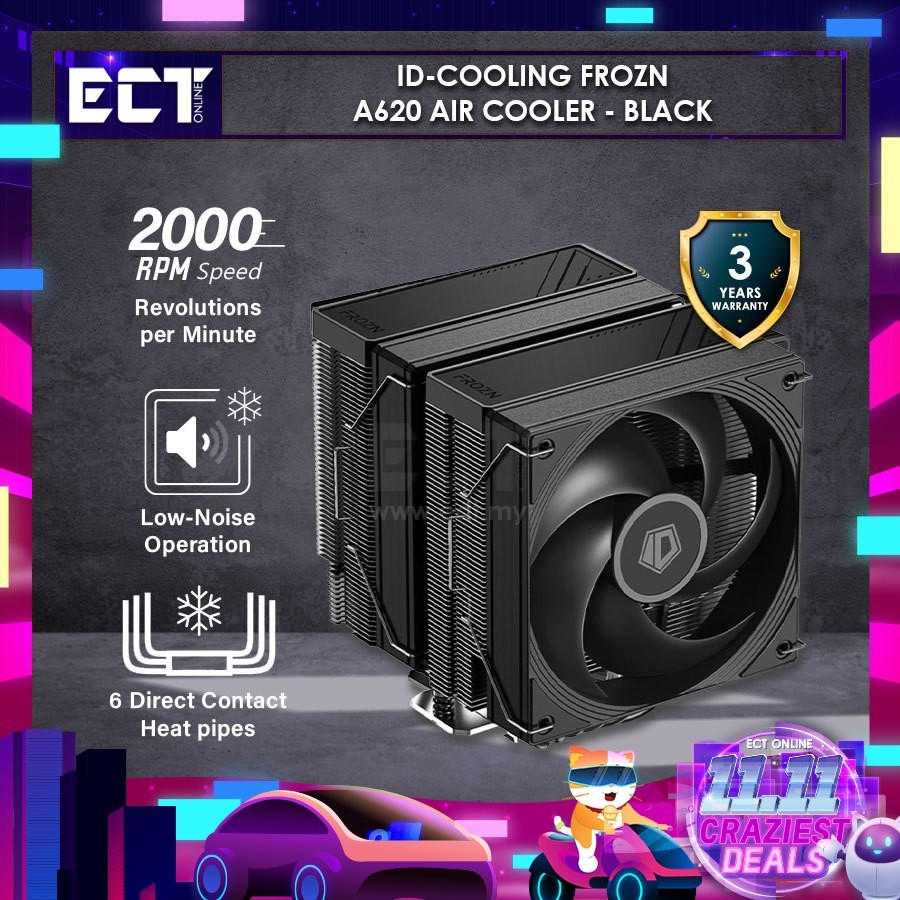 ID-Cooling Frozn A620 Air Cooler - สีดํา