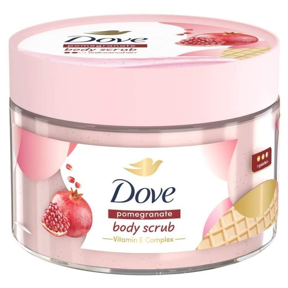 Dove Pomegranate Body Scrub 280g Dove Pomegranate Body Scrub วิตามินอีคอมเพล็กซ์