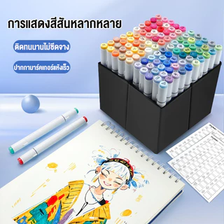 🇹🇭ส่งจากไทย🇹🇭 Duale-Tip Marker 80/100/120/168/216 สี (Brush หัว+Broad หัว) Marker ปากกาเมจิก ปากกาวาดภาพ ชุด สำหรับการวาดภาพแบบมืออาชีพ
