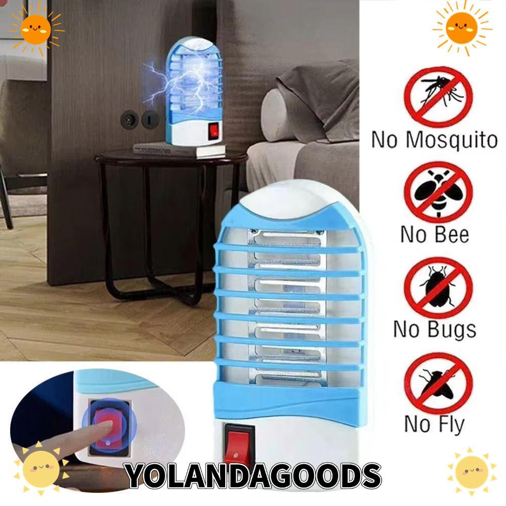 YOLANDAGOODS1 เครื่องฆ่ายุงไฟฟ้า, โคมไฟไล่ยุงประหยัดพลังงานแสงสีฟ้า, เครื่องดักยุงนิรภัยแบบปั๊กในครัวเรือนในร่ม