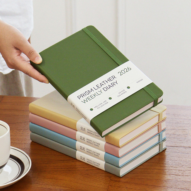 [Indigo]2026 Prism Leather A5 Weekly Diary (25-Section Weekly Date)