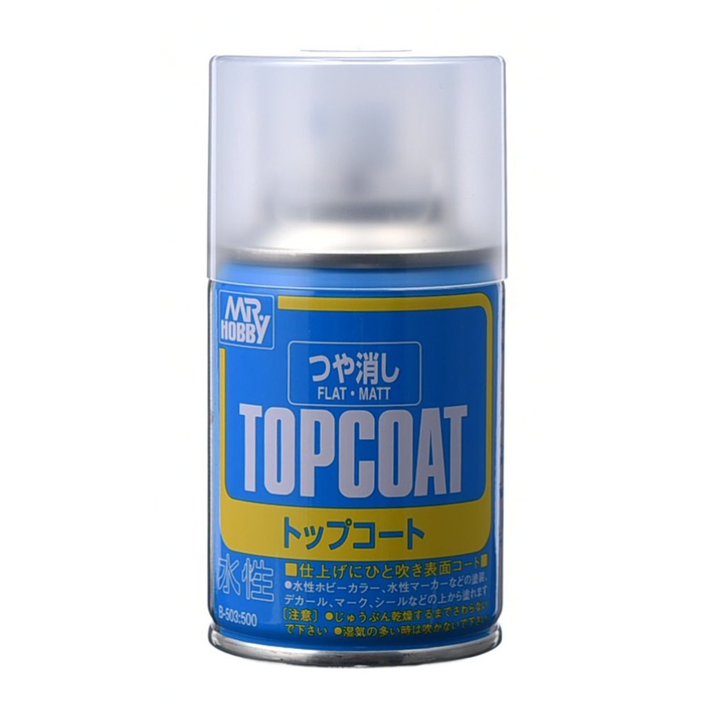 GSI Creos Mr. Topcoat Water-Based Topcoat Spray, Matte, 88ml, Hobby Finish, B503