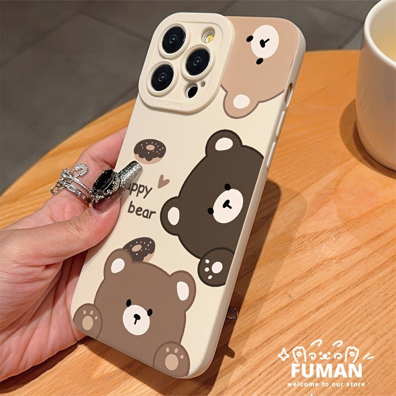 หมีน่ารักเคสโทรศัพท์สําหรับ iQOO Neo 10 9 8 Pro 7 6 5s Neo10 Neo9 Neo8 Neo7 Neo6 Neo5 SE Pro Plus Z7