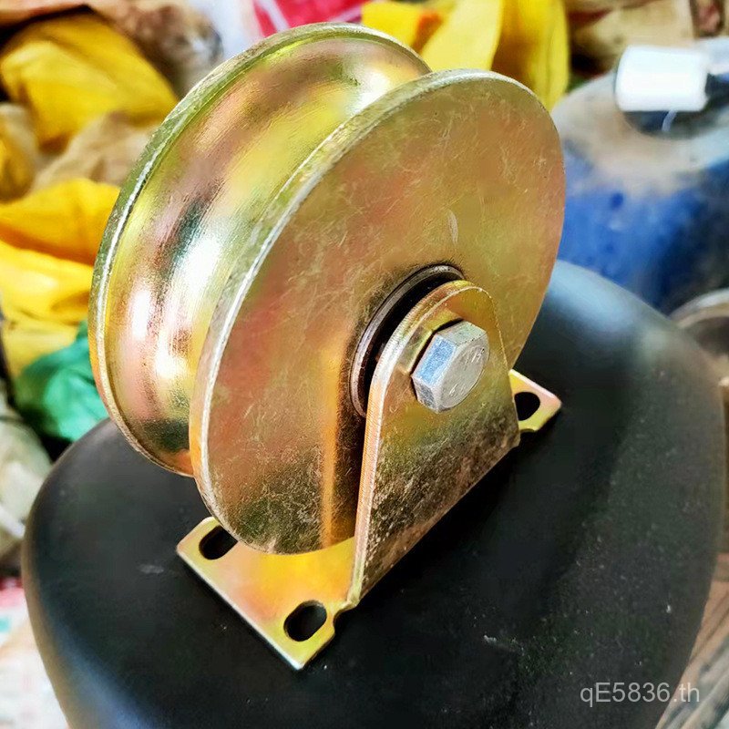 ประตูร่องเอียง All-Iron Track ประตูบานเลื่อน Heavy Duty VHU รอกรอกเอียง Groove Track 17 ซม.สีเหล็กยก