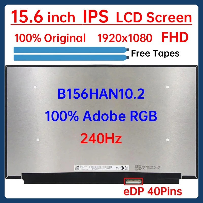 15.6 นิ้ว 240Hz แล็ปท็อปหน้าจอ LCD B156HAN10.2 สําหรับ Lenovo Legion 7-15IMH05 5-15IMH05 5-15IMH05H 