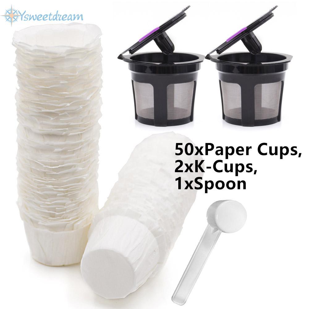 【SWTDRM】Coffee Capsule Cup PP + Filter Paper Paper Cups Part Refillable Replace
