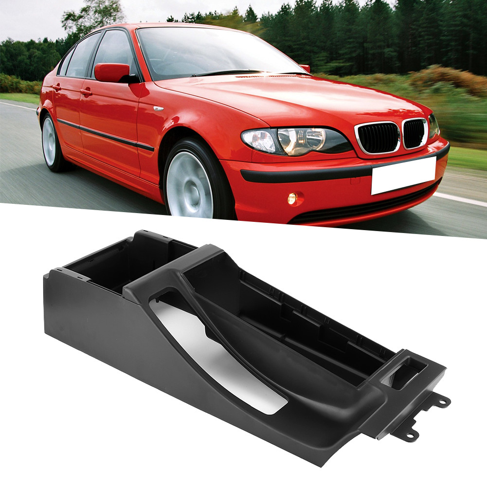 Carstudio-TH สีดำคอนโซลกลาง Trim ฐานแขนเปิด 51168218306 Fit สำหรับ 3 Series E46 98 & 8209;04 RHD