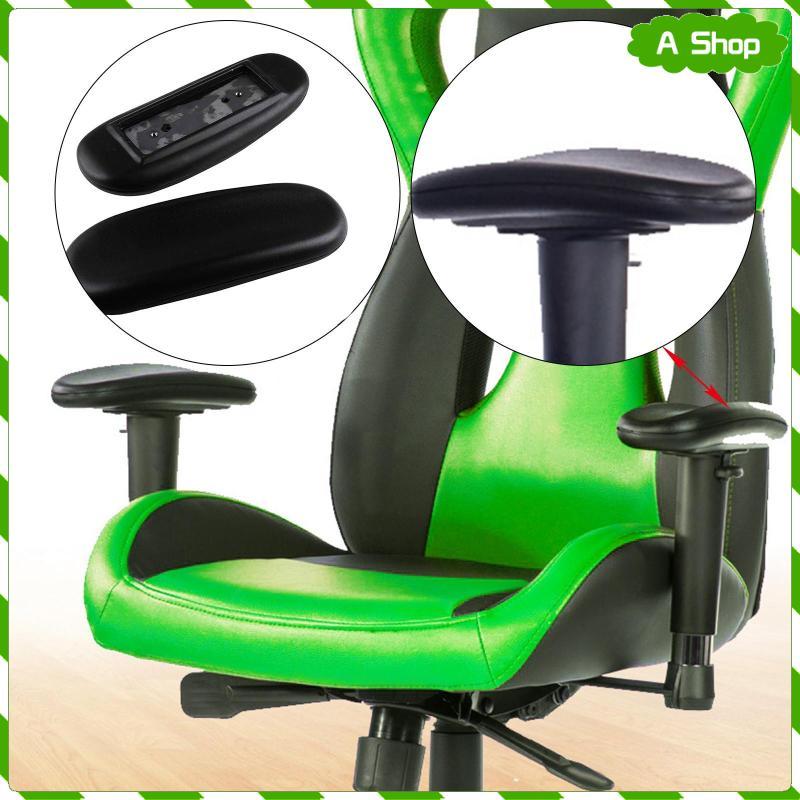 [Wishshopeeljj] แผ่นที่เท้าแขนเก้าอี้สํานักงาน หนัง PU นิ่ม แบบเปลี่ยน 1 คู่