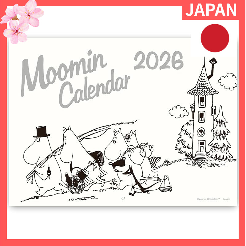 Gakken Stayful 2026 Calendar Moomin Wall Hanging Large Size AM16010 Starts in January 2026【Direct fr