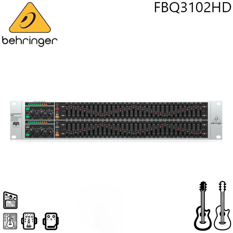 Behringer FBQ3102HD High-Definition 31-Band Stereo Graphic Equalizer พร้อมระบบตรวจจับ Feedback FBQ