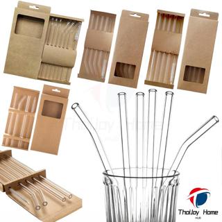 🔥🔥 ราคาขายส่ง！หลอดแก้วดูดน้ำ 20CM ใช้ซ้ำได้ และแปรงทําความสะ…