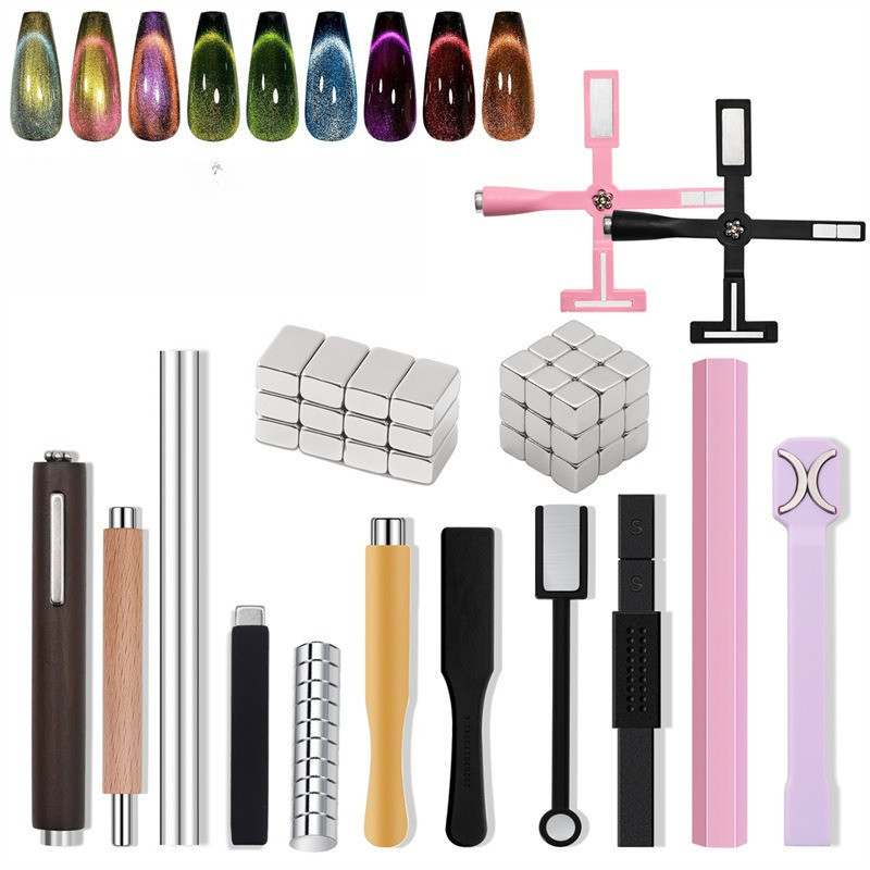 แม่เหล็กดึงสีลูกแก้ว แม่เหล็กดูดสีแคทอาย -NT nail
