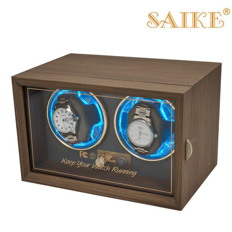 คลังสินค้าพร้อมไม้ [อัตโนมัติ] ไฟไฟฟ้าหรูหราแบตเตอรี่ลิเธียมรุ่นตําแหน่งเชคเกอร์วอลนัทสีดําไขลานกล่อ