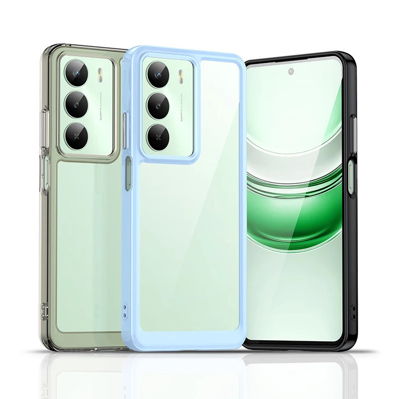 Realme C71 Clear Case Realme C71 C73 ฝาครอบ Coque Funda Hard โปร่งแสงขอบนุ่มกันกระแทกกันชนโทรศัพท์ R