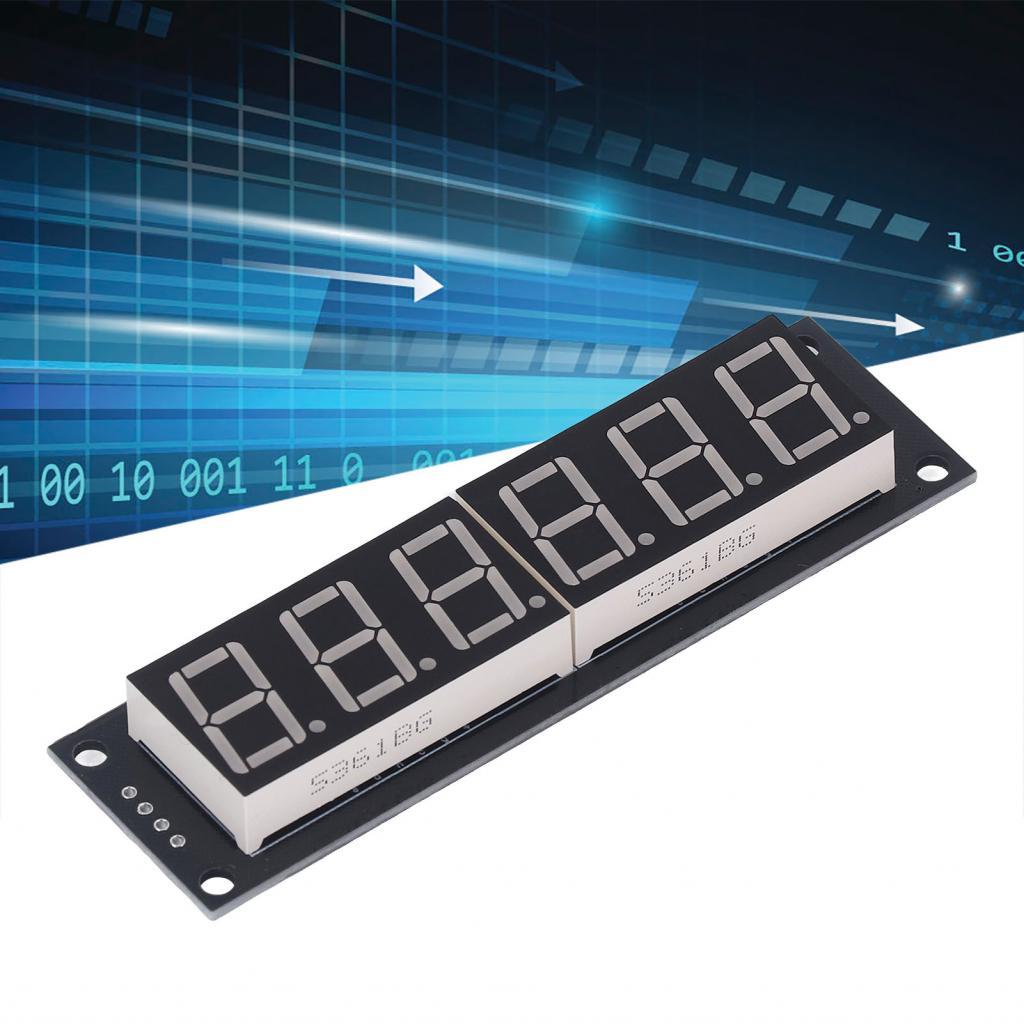 SHUAIGUO 0.56in 6 หลัก 7 Segment LED หลอดดิจิตอลโมดูล TM1637 Driver IC สีเขียวสำหรับ DIY ส่วนประกอบอ