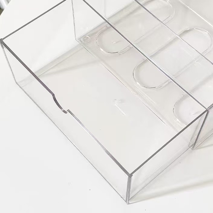 SMILO ลิ้นชักเล็ก กล่องใส่ของ ที่จัดโต๊ะ หลายขนาดประกอบ สีใส วางซ้อนกันได้ ประหยัดพื้นที่ - รูปที่ 6