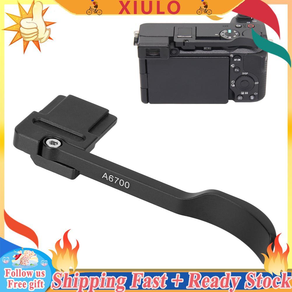 Xiulo Xiulo Thumb Up Grip สำหรับกล้อง A6700 ที่วางมือโลหะรองเท้าร้อนมั่นคงและถือ (สีดำ)