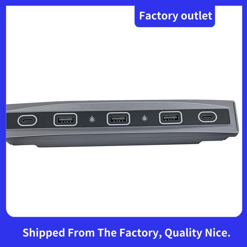 5 in 1 Docking Station 36W Quick Charger USB Shunt Hub รถอะแดปเตอร์ Powered Splitter พร้อมไฟ LED สํา