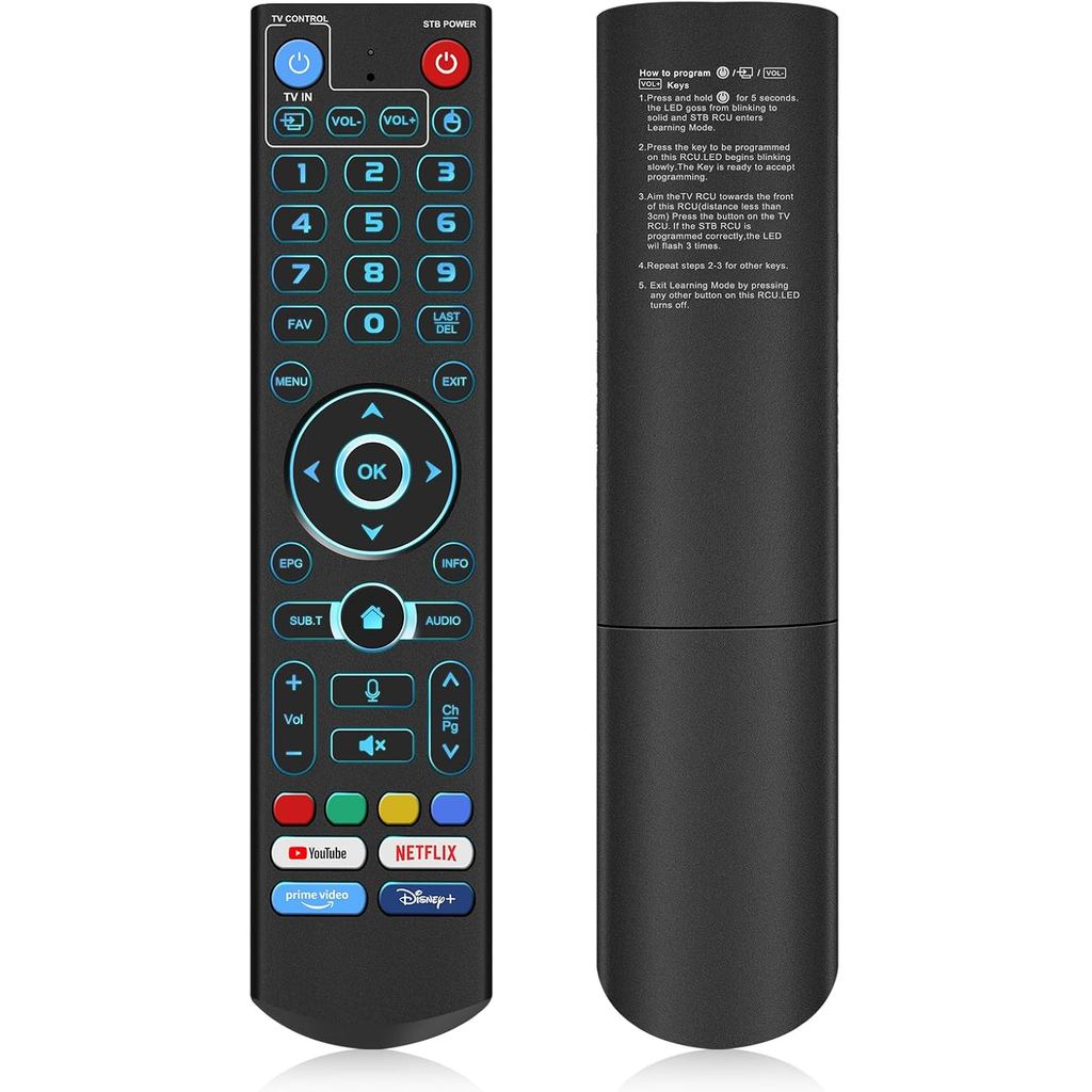 เปลี่ยนรีโมทคอนโทรลด้วยเสียงแบ็คไลท์สําหรับ vSeeBox V5 Pro,3 Pro, V3 Plus,V1,V1 Pro,V2,V2 Pro, V1 Ma