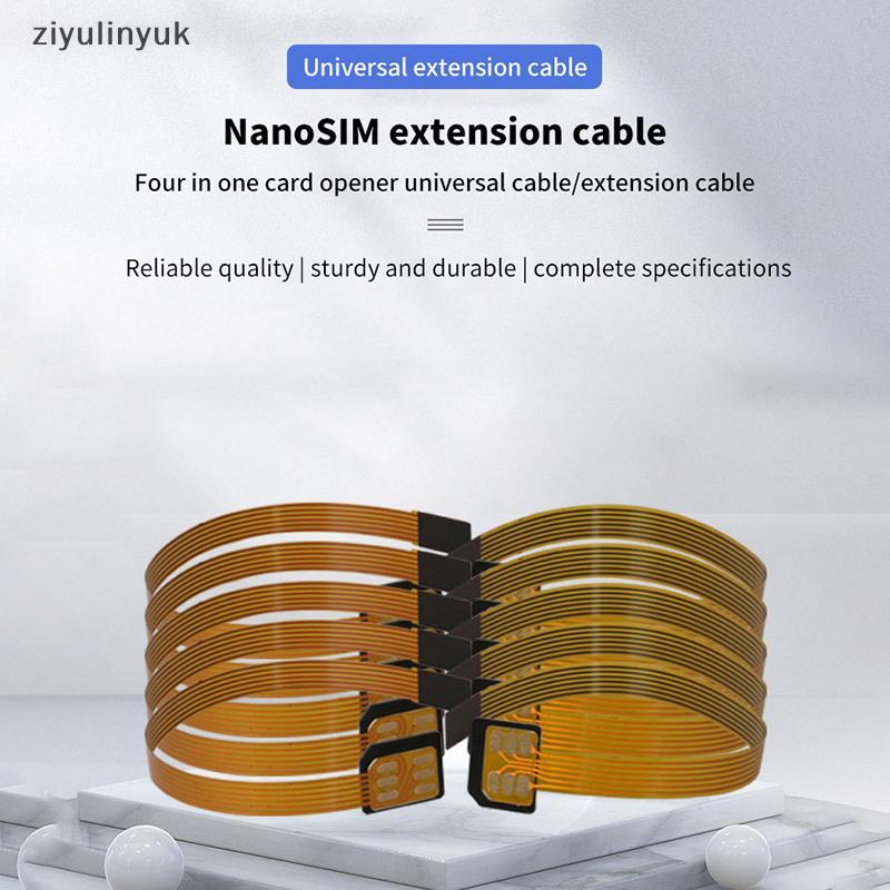 Ziyulinyuk Nano 4FF ซิมการ์ด Converter FPC Extension Cable to Nano 4FF Micro 3FF Standard 2FF Sim Us