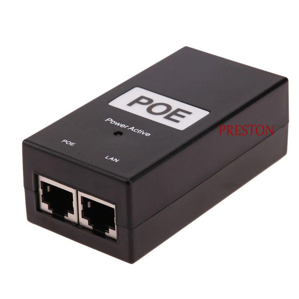 PRESTON POE Power หัวฉีด, 24V/48V 0.5A ใช้งานร่วมกับ POE Power Supply, Passive Power Supply IEEE802.3af/at Desktop 100Mbps POE Ethernet Adapter AP เครือข่ายไร้สาย