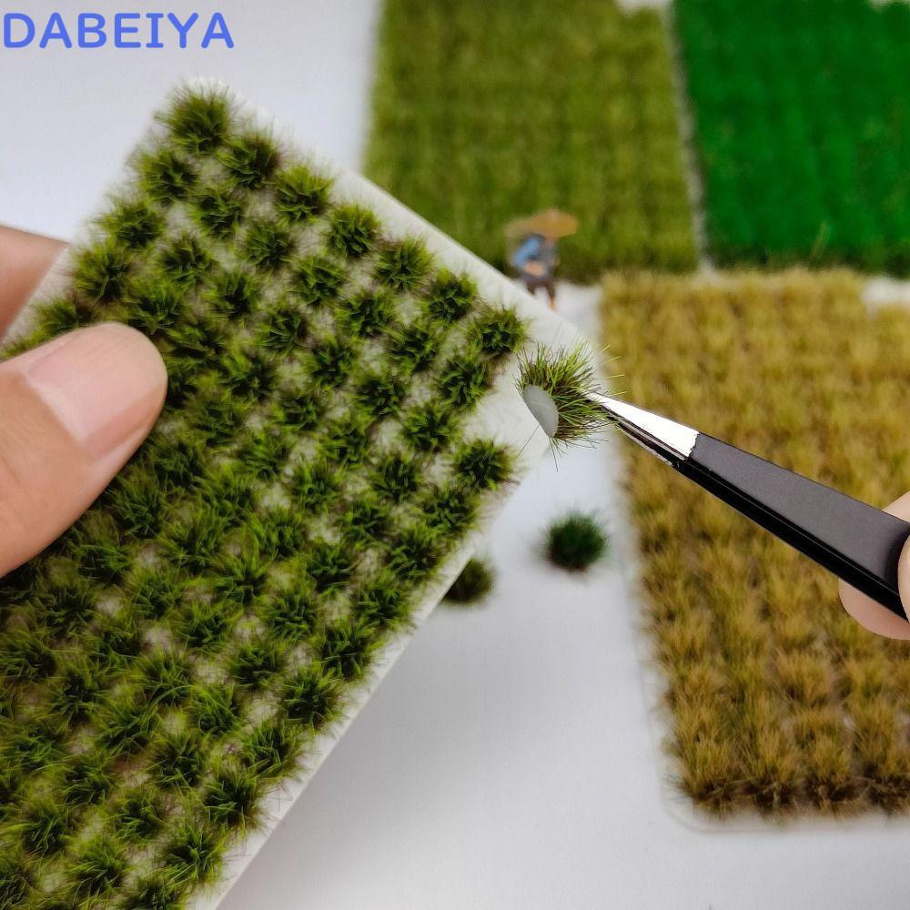DABEIYA 120PCS หญ้า Tufts, Multicolor Self-Adhesive Miniature ดอกไม้หญ้ารุ่น, Mini 8 มม.ความสูง DIY อุปกรณ์เสริมรูปแบบโต๊ะทรายดอกไม้ประดิษฐ์ Cluster ของเล่น