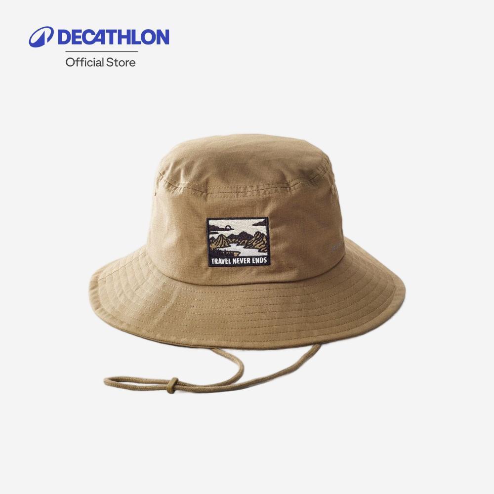 Decathlon Men’S Anti-Uv Trekking Hat หมวกเทรคกิ้งป้องกันรังสียูวีรุ่น Travel 100 - Brown
