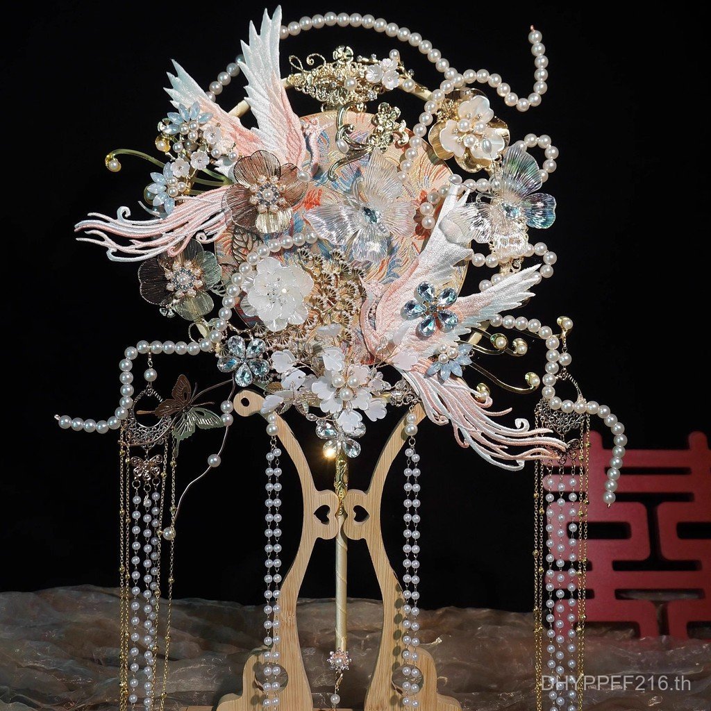 Xiuhe Heavy Industry Xi ผลิตภัณฑ์สําเร็จรูปวัสดุแพคเกจกลุ่มพัดลมงานแต่งงานทําด้วยมือจีนเจ้าสาวพัดลมเ