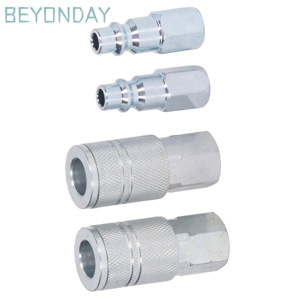 GUOGUA 4PCS Quick Connect ฟิตติ้งชุด, 3/8 นิ้ว NPT ด้ายเหล็กอุตสาหกรรม Air Coupler และชุดปลั๊ก, 3/8 