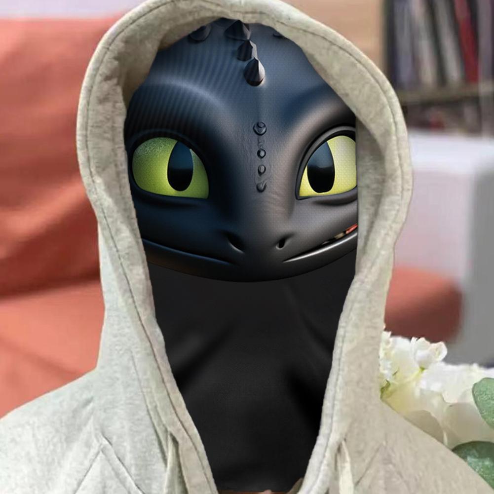 3D มุมมองบนใบหน้า Full Face Mask Toothless Disguise Mask คอสเพลย์คนดังตลกหน้ากากสําหรับ R0N8