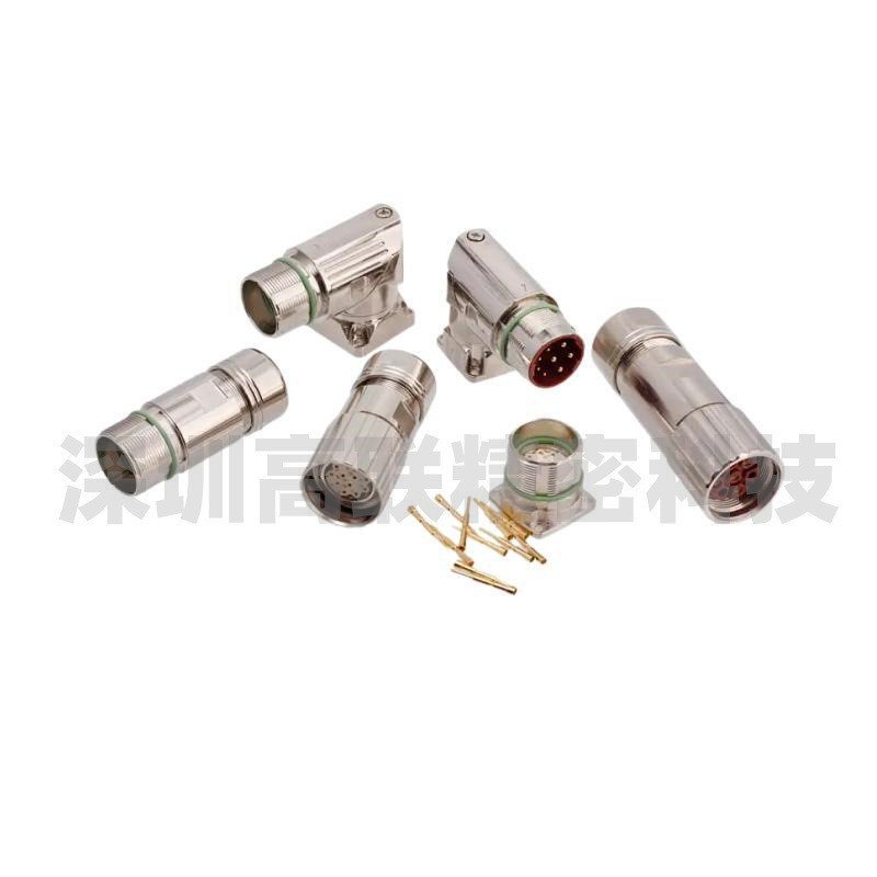 M23 Connector 12 Core m623 ปลั๊กการบิน 6 หลุม 8/17PIN19 Pin Cold Press Pin Shielding กันน้ํา IP67