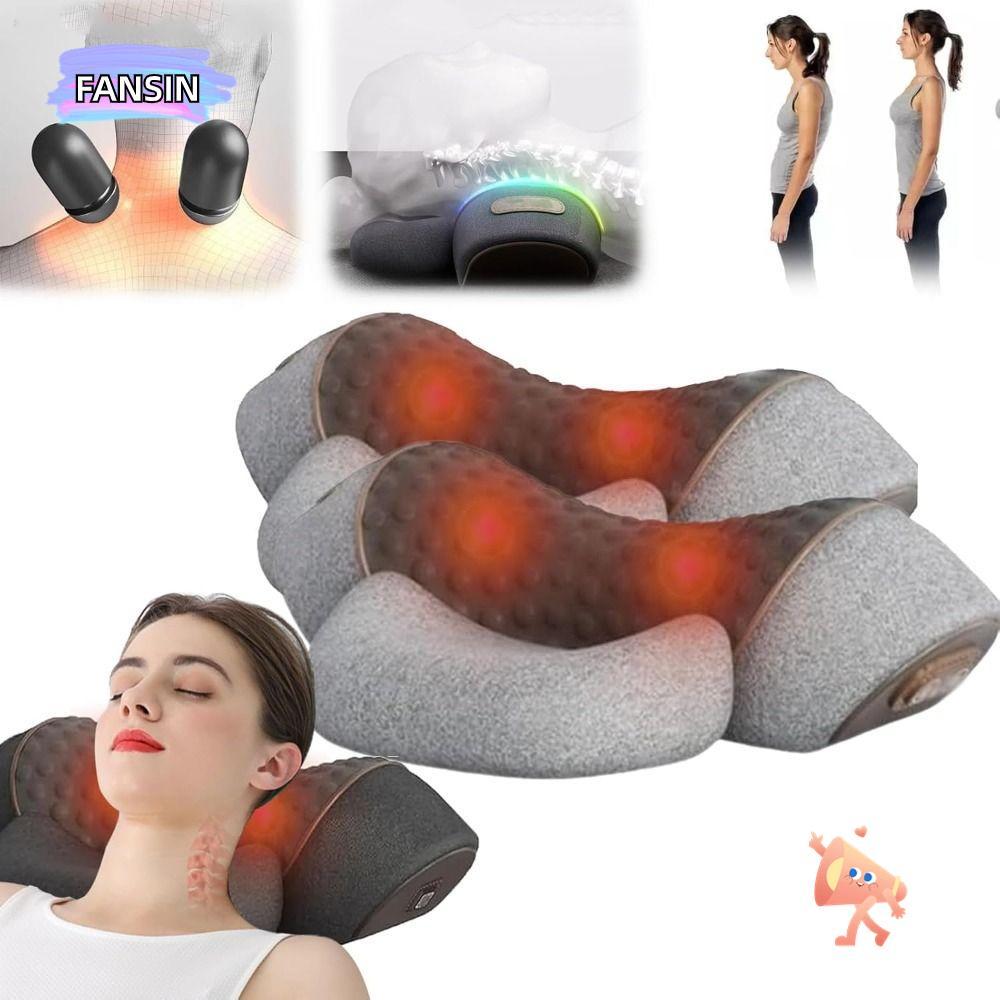 FANSIN หมอนนวดคอ นวดคอนุ่ม หมอนนวดคอ 3-in-1 เมมโมรี่โฟม 3-in-1 เครื่องนวดคอสําหรับคอเปลนวดผ่อนคลาย