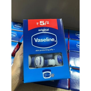 ยกกล่อง 48 ชิ้น วาสลีน ของอินเดีย ไม่ใช่จีน Mini Vaseline 5.5g วาสลีน ลิปจิ๋วบำรุงริมฝีปาก ไม่มีกลิ่น ไม่มีสี