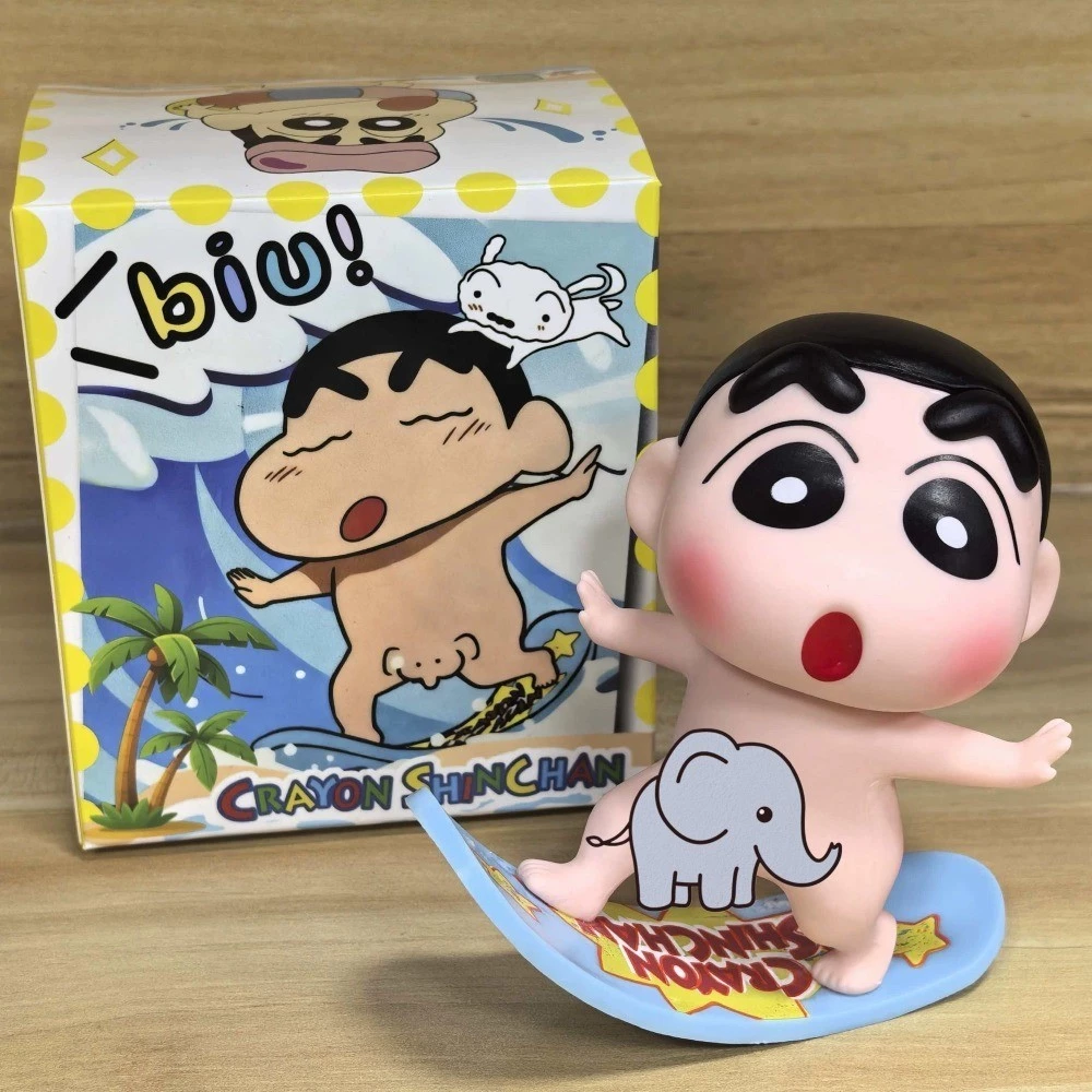 💥 จัดส่งจากประเทศไทย 💥Crayon Shin-chan Surfing คอสเพลย์ Bathe Action รูปอะนิเมะ COD สต็อกตุ๊กตาของเล่นสําหรับของขวัญเด็กคอลเลกชันเครื่องประดับรถบ้านเค้กตกแต่ง Gacha thumbnail 3