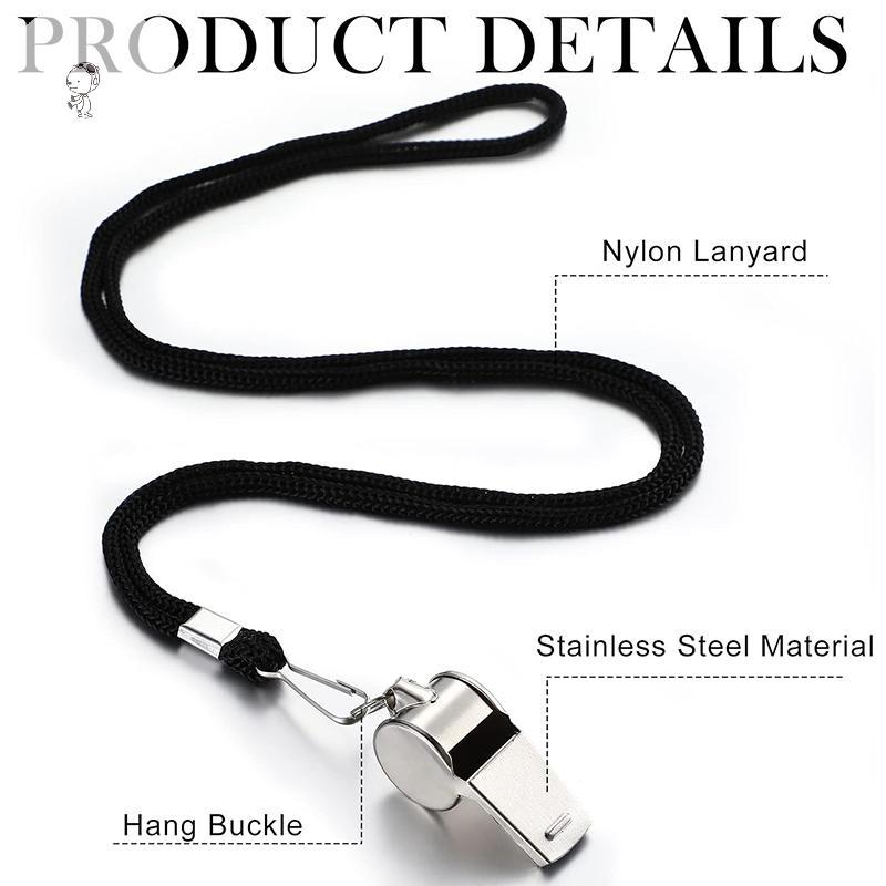 MOE นกหวีดอยู่รอดกลางแจ้งสแตนเลสคุณภาพสูง Rose Golden Silver นกหวีดคอเชือกกีฬานกหวีด Lifeguard นกหวี