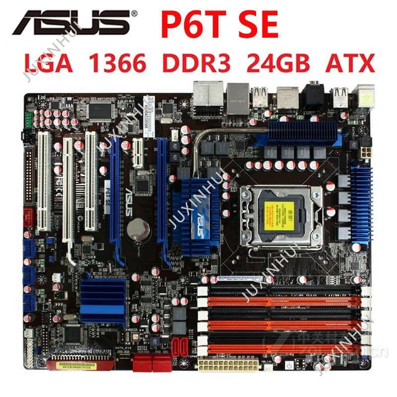 เมนบอร์ดมือสองสําหรับ ASUS P6T SE Rampage II Extreme LGA 1366 DDR3 24GB USB2.0 Core i7 Extreme/Core 