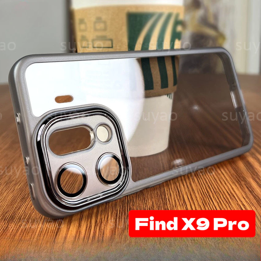 สําหรับ OPPO ค้นหา X9Pro X9 Ultra Pro X9S 2025 เคสโทรศัพท์สแควร์ปลอก FindX9Pro FindX9 FindX9Ultra Clear นุ่มคู่เปลือกกันกระแทก TPU ชุบโปร่งใสแฟชั่นปกหลัง