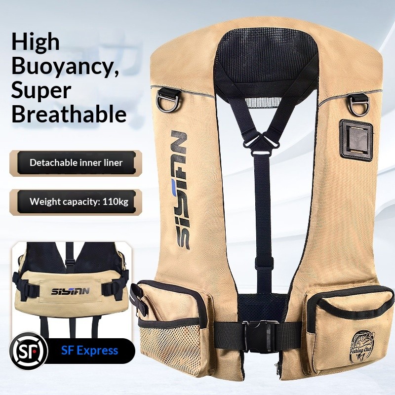 [จัดส่งด่วน] เสื้อชูชีพสำหรับผู้ใหญ่ พกพาสะดวก เหมาะสำหรับการตกปลาและดำน้ำชมปะการังในทะเล